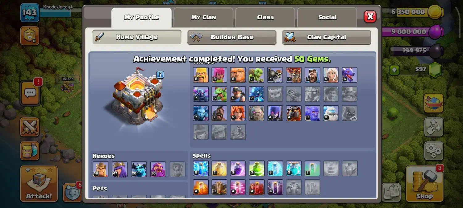 اکانت کلش تان ۱۱ فول لول ۱۴۴|کنسول، بازی ویدئویی و آنلاین|بروجرد, |دیوار