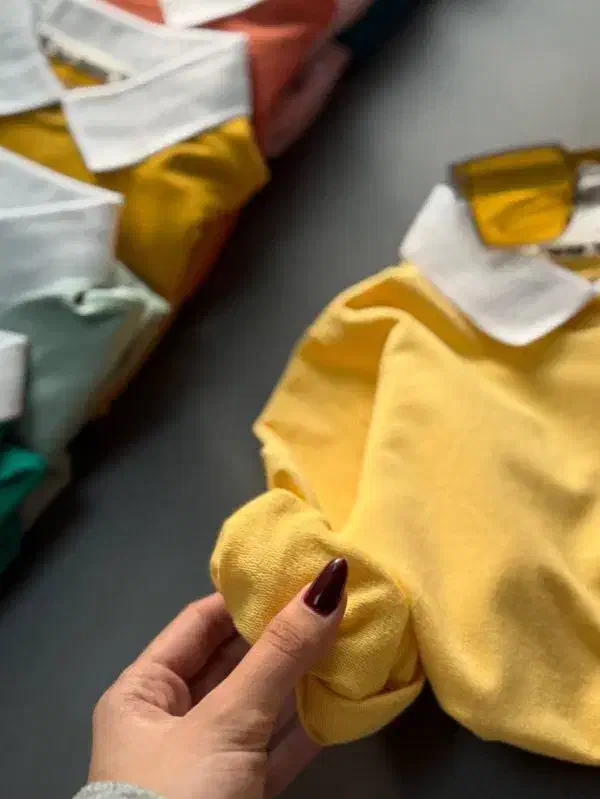 دورس یقه دار زرد کودکانه کد ۱۷۴۸|کفش و لباس بچه|رشت, فلسطین|دیوار