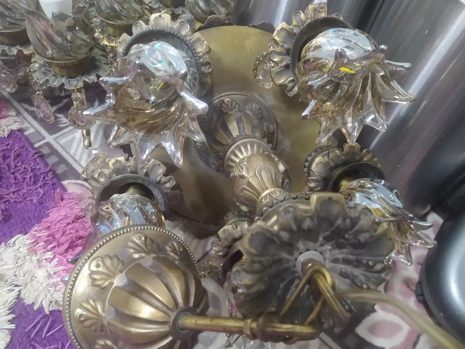 لوستر برنجی|لوستر و چراغ آویز|مشهد, کوی المهدی|دیوار