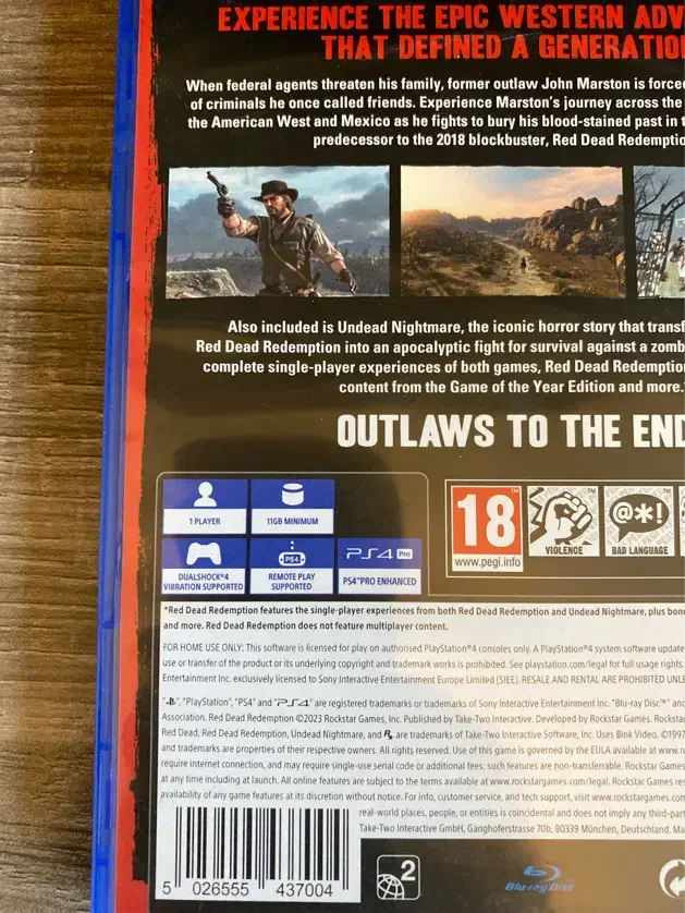 RED DEAD REDEMPTION 1 - PS4|کنسول، بازی ویدئویی و آنلاین|تبریز, |دیوار