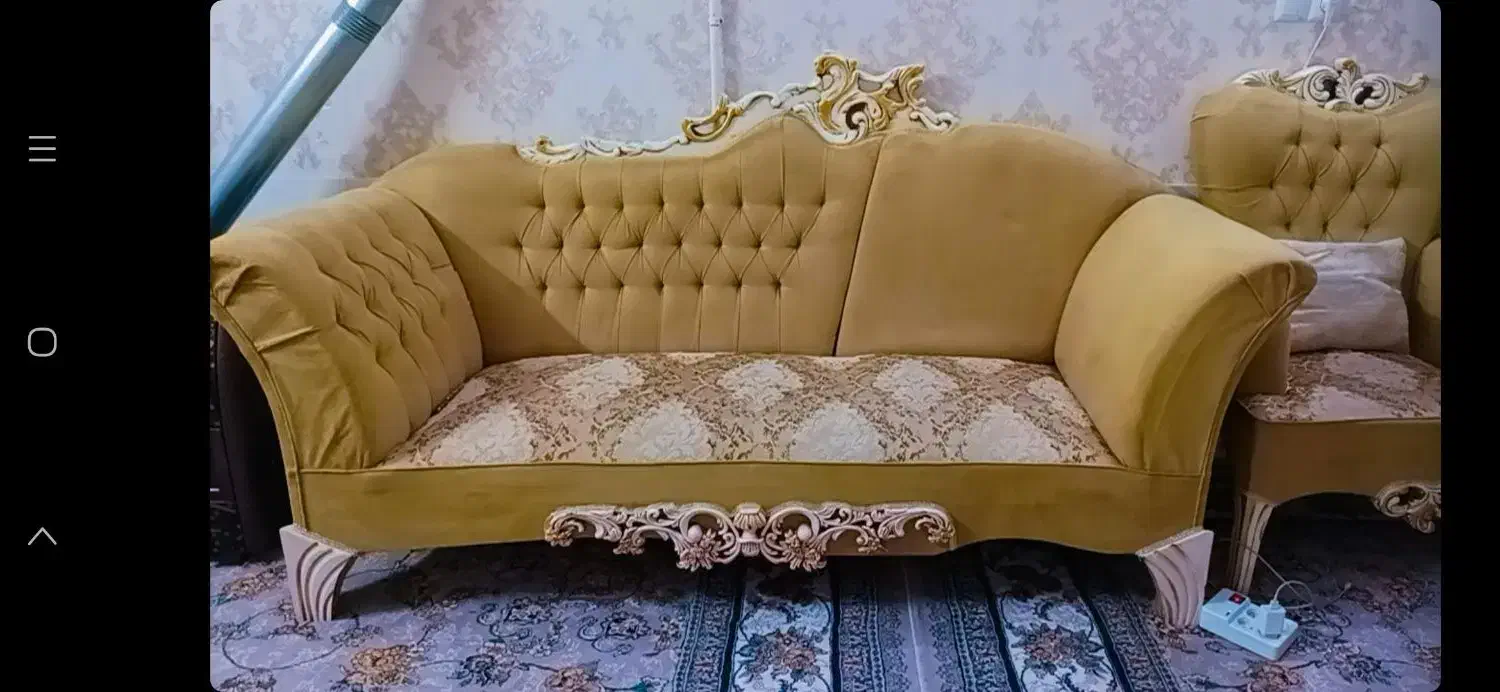 مبل ۷ نفره نیمه استیل|مبلمان خانگی و میز عسلی|کاشمر, |دیوار