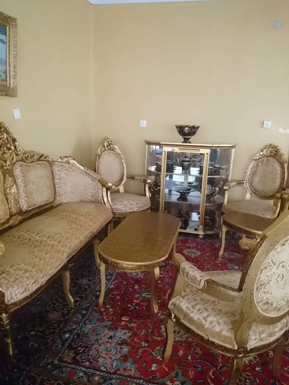 مبل سلطنتی 9نفره|مبلمان خانگی و میز عسلی|همدان, |دیوار