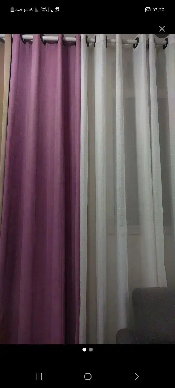 پرده کتان کاملا تمیز و نو هست|پرده، رانر، رومیزی|امیدیه, |دیوار