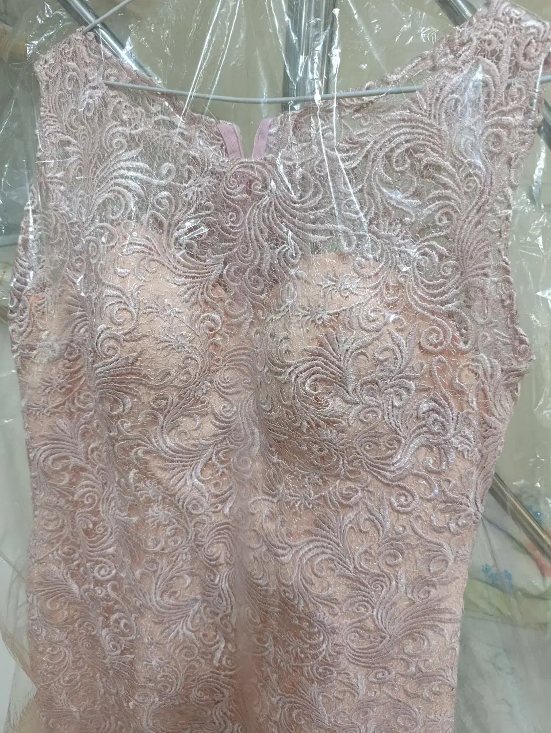 لباس مجلسی دانتل صورتی|لباس|رشت, باهنر|دیوار