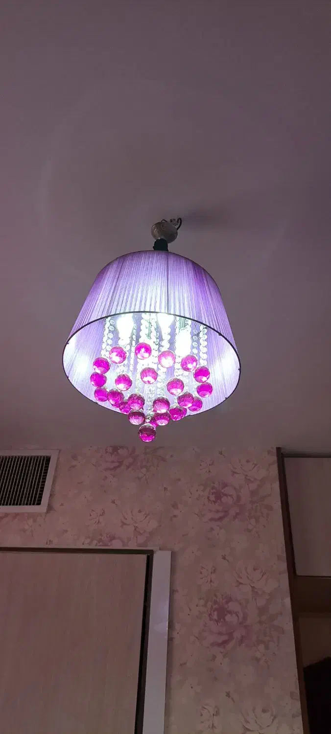 لوستر شید به همراه کریستال|لوستر و چراغ آویز|تهران, جهاد|دیوار