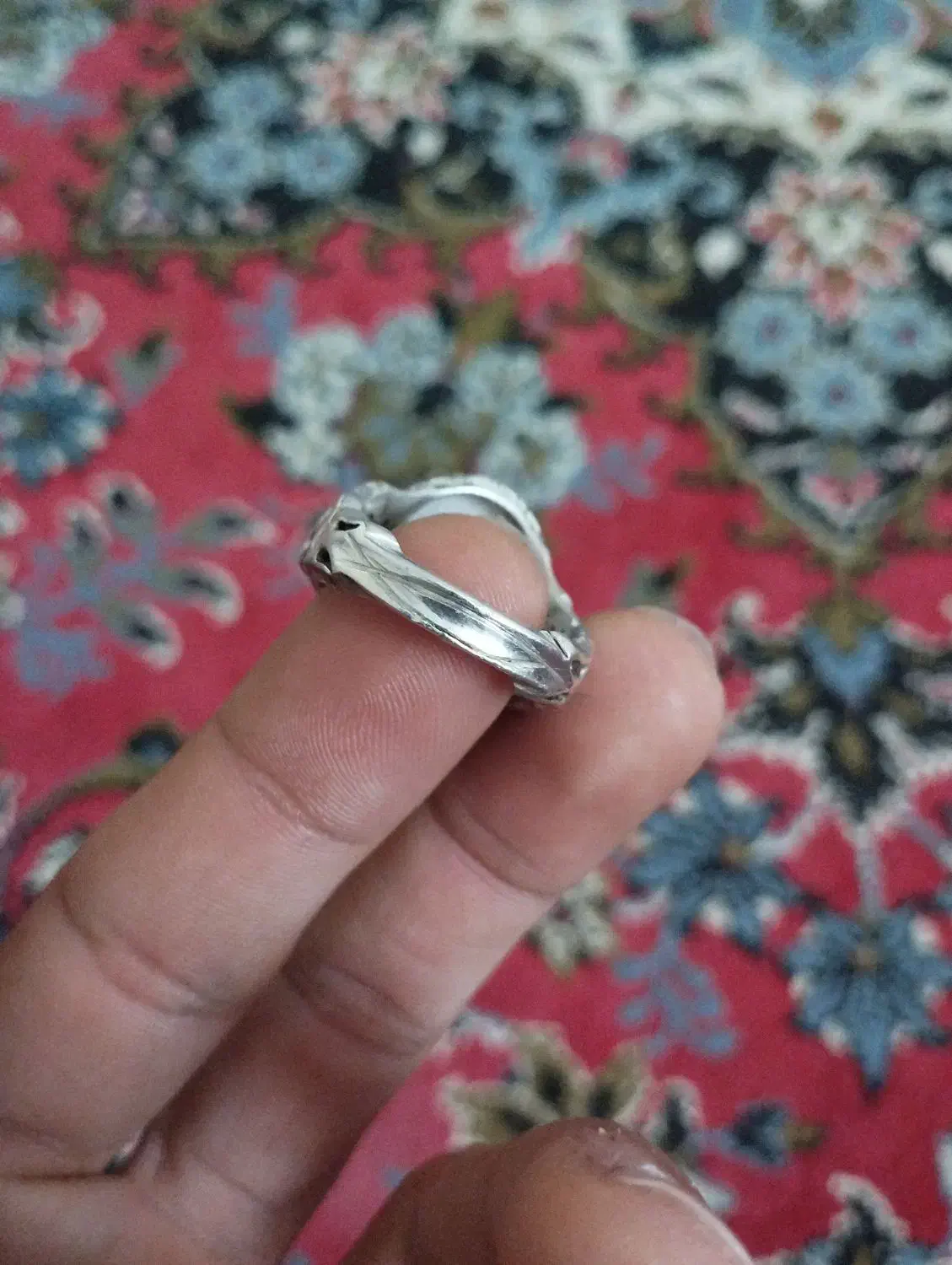 انگشتر تمام نقره925با سنگ در نجف|جواهرات|الیگودرز, |دیوار