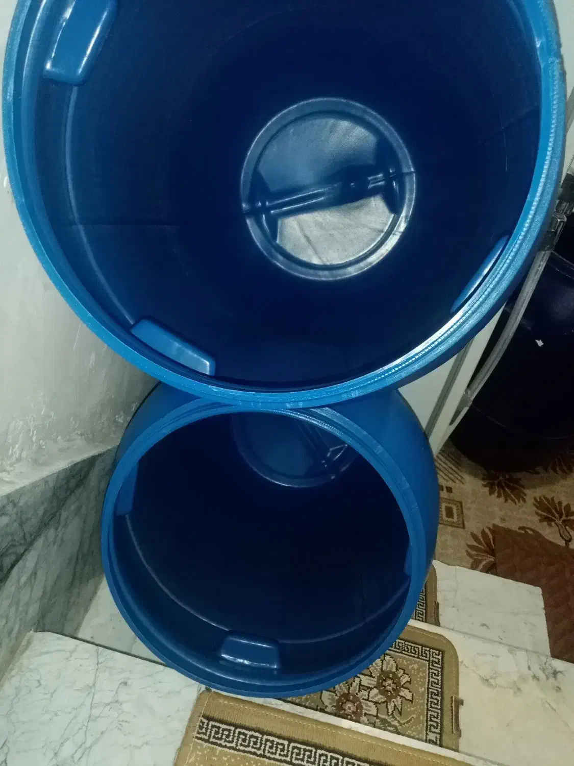 دبه110، 140، 160لیتری باقفل هوا وبس آهنی|ظروف نگهدارنده، پلاستیکی، یک‌بارمصرف|رباط‌کریم, شترخوار|دیوار