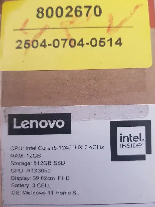 LOQ151AX9E.i5 لب تاب لنوو|رایانه همراه|مشهد, هفت تیر (آب و برق)|دیوار