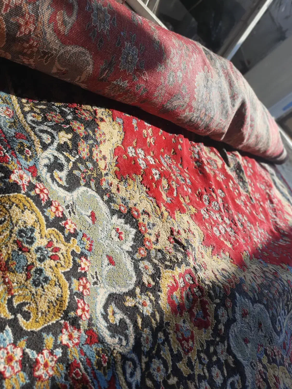 پشتی ۱۰ عدد فرش ۱۲ متری قالیچه ۴ متری|فرش|لاهیجان, مهرگان|دیوار