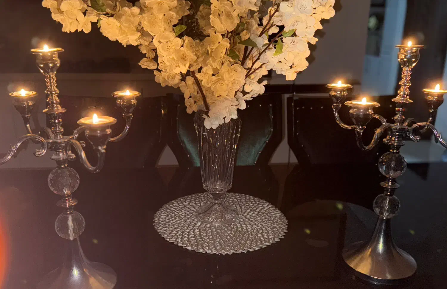 یک جفت شمعدان ۵شاخه فلزی|صنایع دستی و سایر لوازم تزئینی|الیگودرز, |دیوار