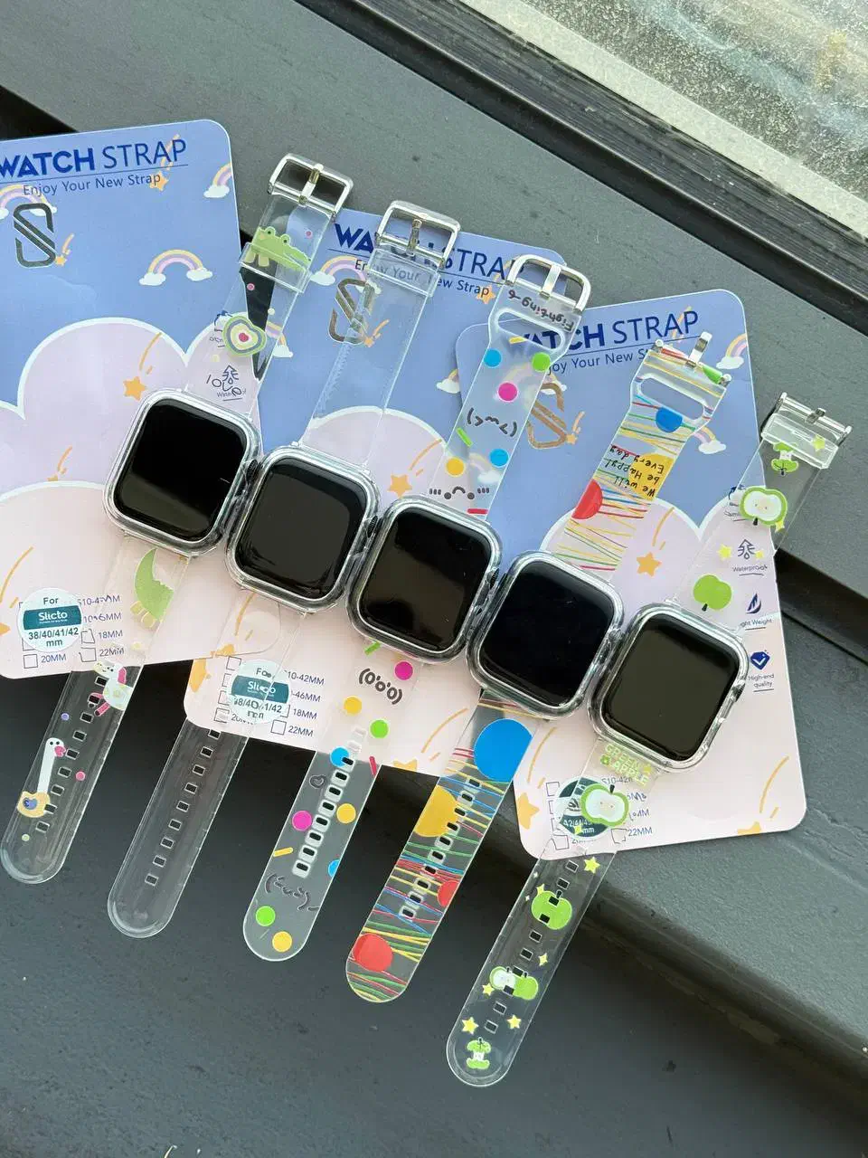 بند ساعت هوشمند فانتزی شفاف طرح دار|لوازم جانبی موبایل و تبلت|بیرجند, |دیوار