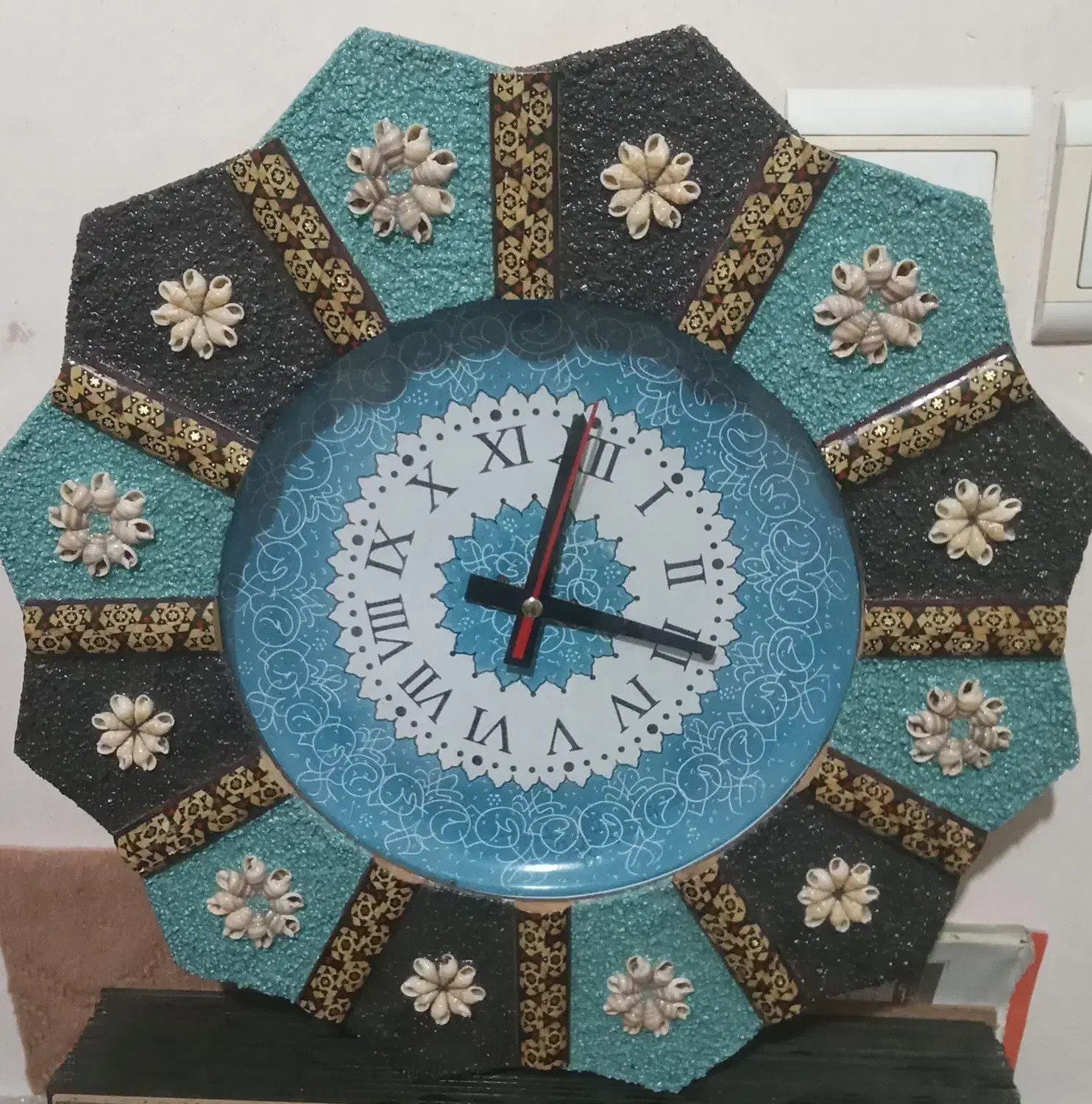 ساعت مینا کاری|ساعت دیواری و تزئینی|اصفهان, شمس آباد|دیوار