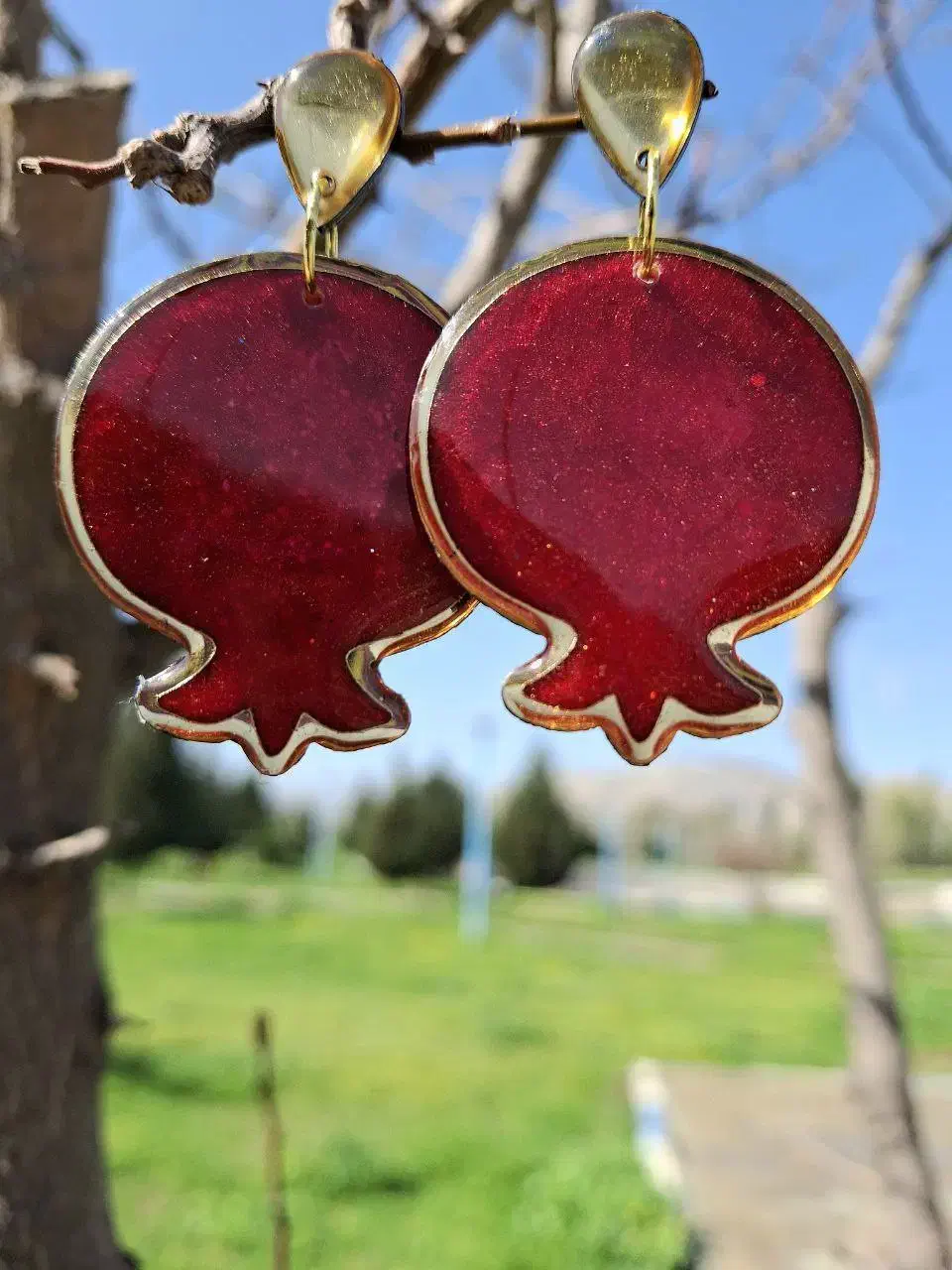 گوشواره های رزینی میخی|زیورآلات و اکسسوری|اراک, |دیوار