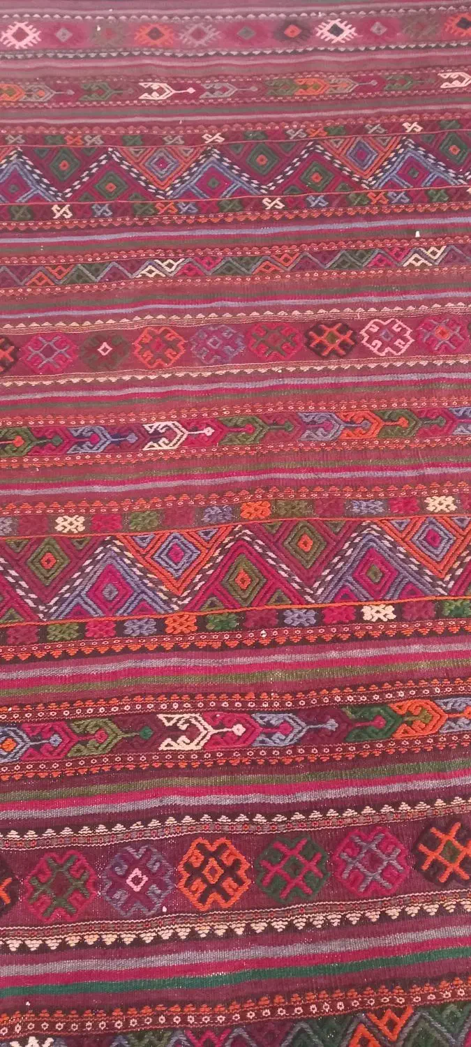 دو عددفرش گلیم دستبافت قدیمی شش متری|گلیم، جاجیم، گبه|مشهد, هفت تیر (نه دره)|دیوار