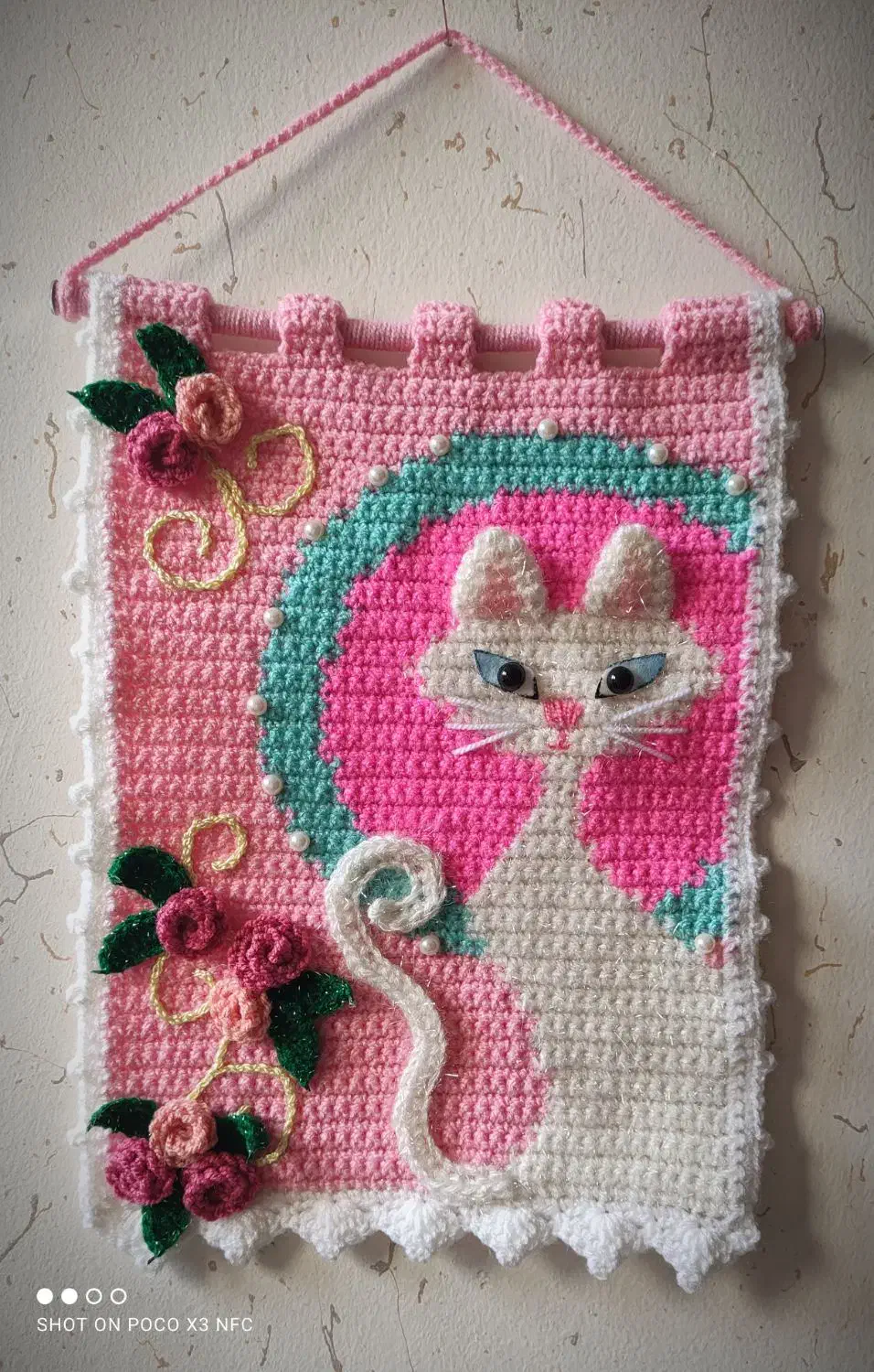 تابلو دستباف دیوارکوب گربه|صنایع دستی و سایر لوازم تزئینی|تهران, دهم فروردین|دیوار