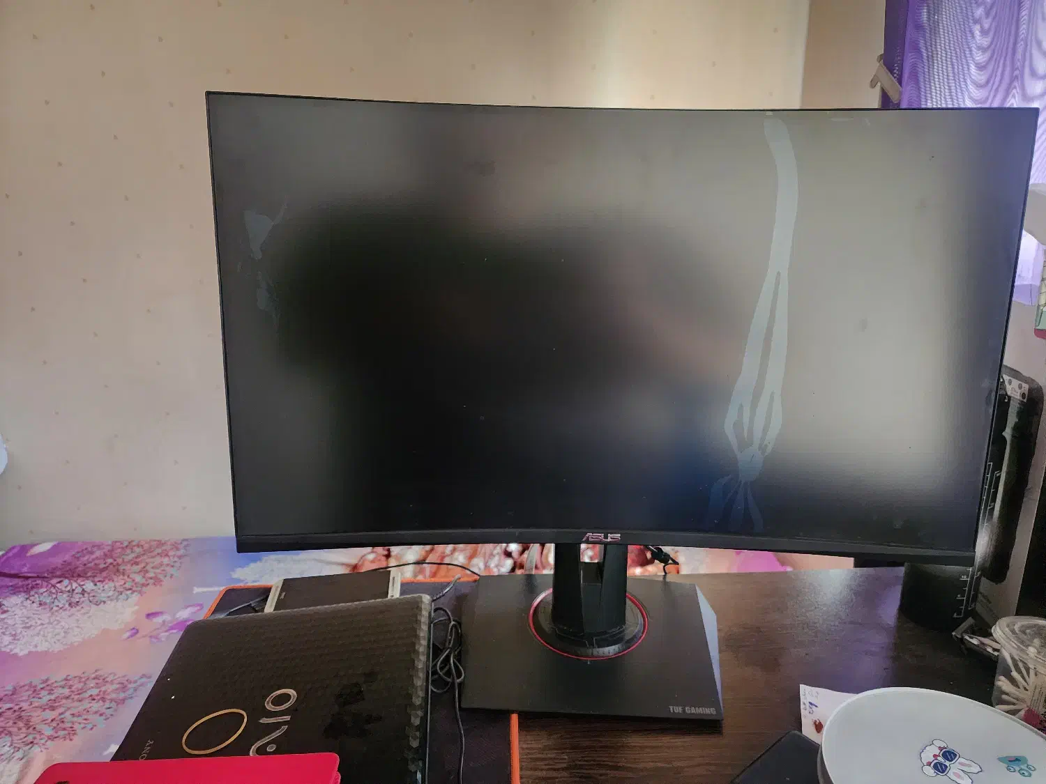 مانیتور گیمینگ asus tuf vg27v پایه دار صفحه شکسته|قطعات و لوازم جانبی رایانه|تهران, پونک|دیوار