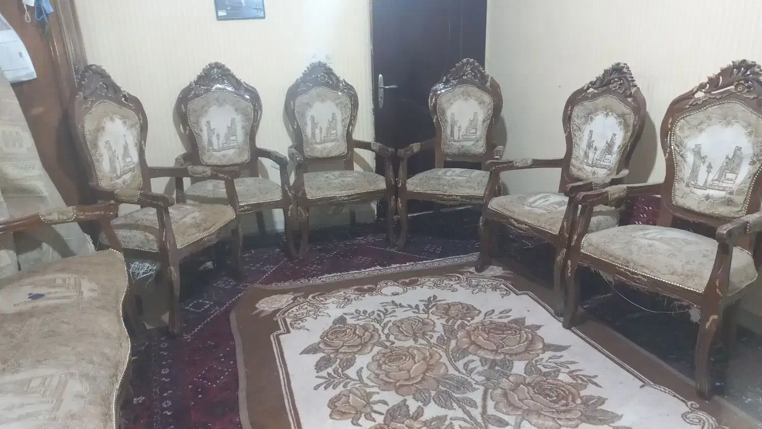مبل سلطنتی ۹ نفره  تعمیراتی|مبلمان خانگی و میز عسلی|قم, باجک دو|دیوار