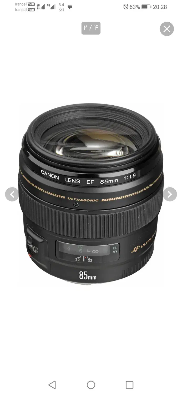 لنز کانن 85mm|دوربین عکاسی و فیلم‌برداری|قم, یزدان‌شهر|دیوار