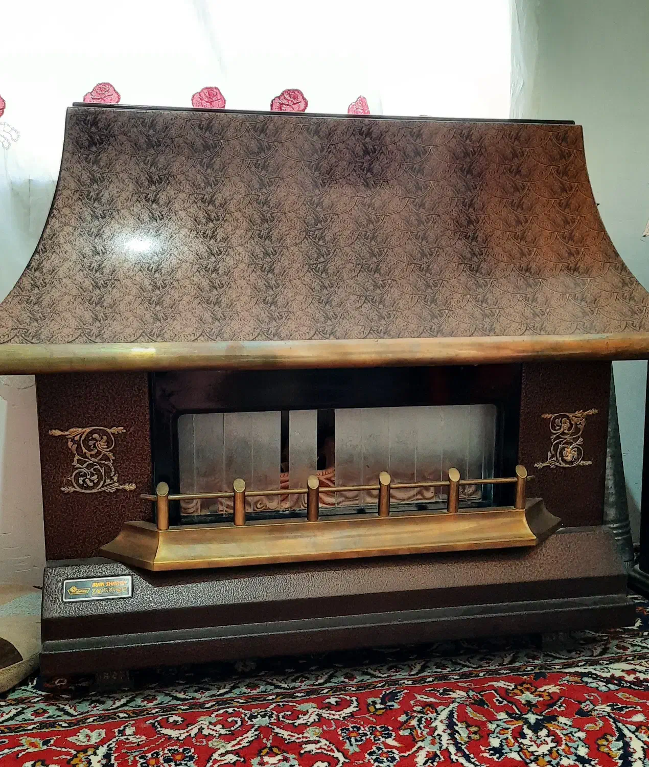 بخاری طرح شومینه|بخاری، هیتر، شومینه|ایلام, |دیوار