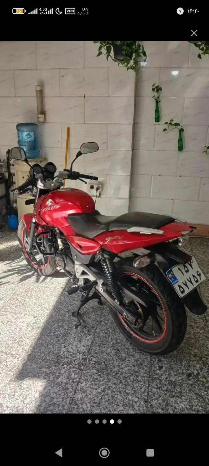 موتور 92 پالس 180 دوشمع استارتی فنی درحد خشک سالم|موتورسیکلت|تهران, نعمت‌آباد|دیوار