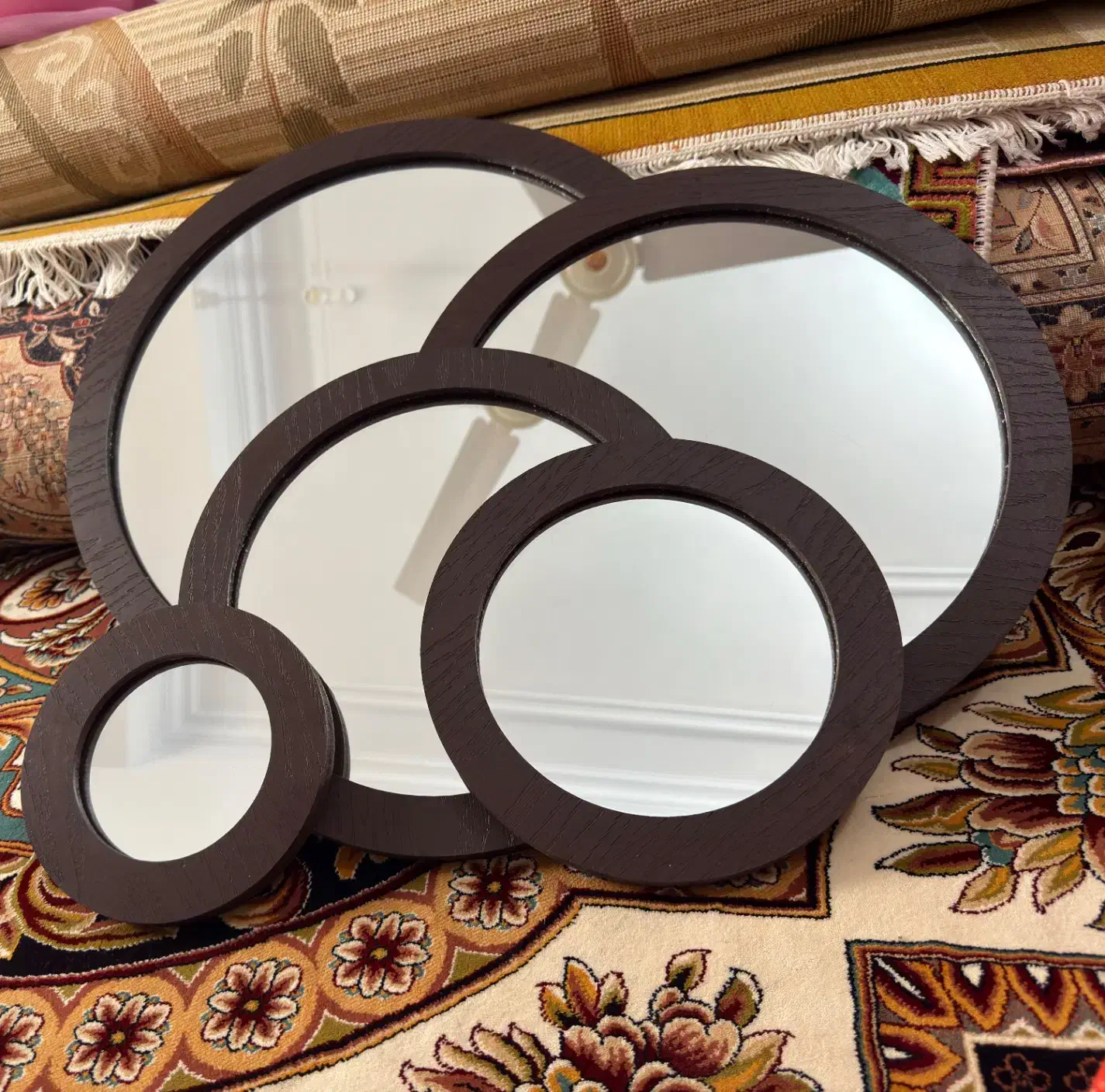 آیینه پنج تیکه چوبی|آینه|آق قلا, |دیوار