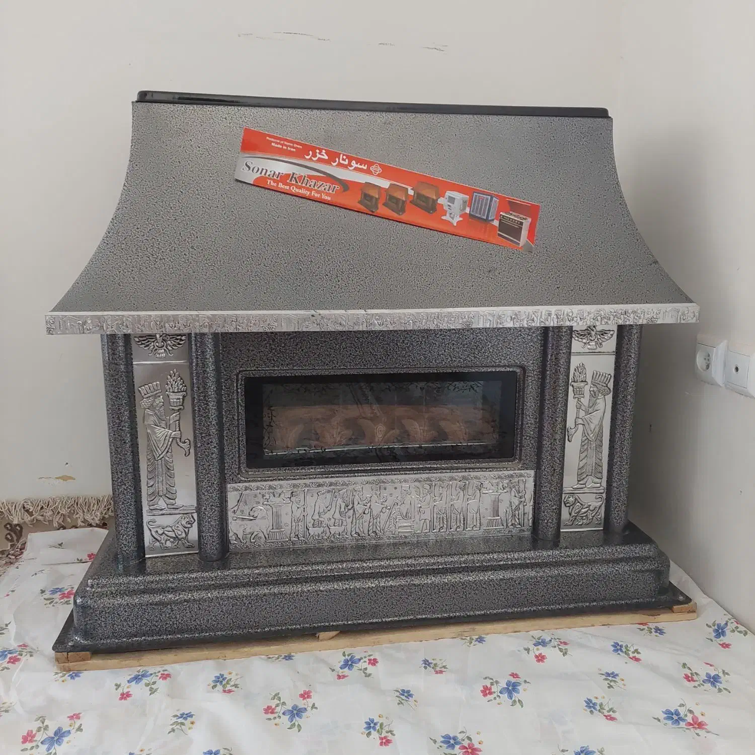 بخاری طرح شومینه ، نو و استفاده نشده|بخاری، هیتر، شومینه|طرقبه, |دیوار