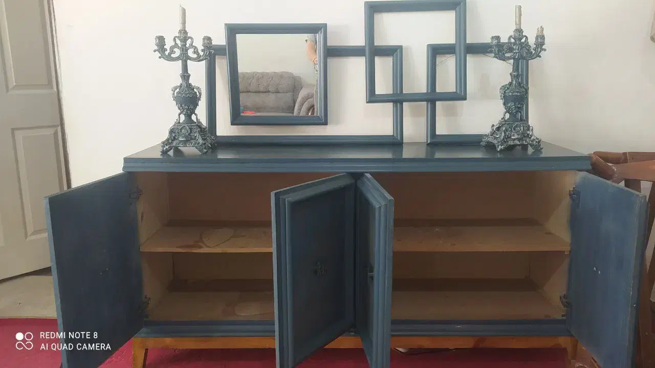 کنسول با اینه و شمعدانی|بوفه، ویترین، کنسول|سنندج, |دیوار