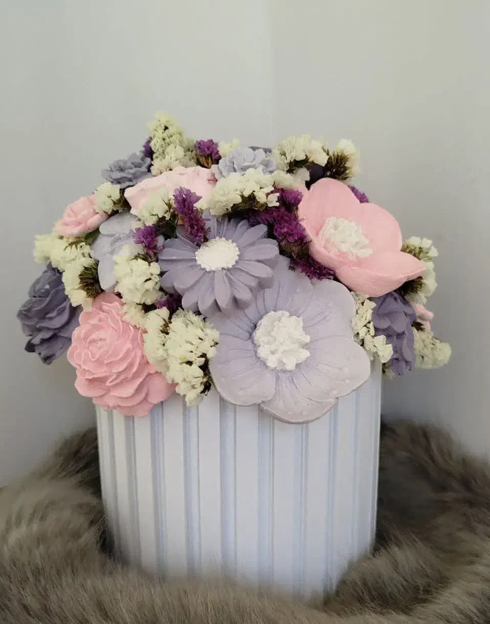 باکس گل جنس شمعی و سنگ مصنوعی|گل مصنوعی|الیگودرز, |دیوار