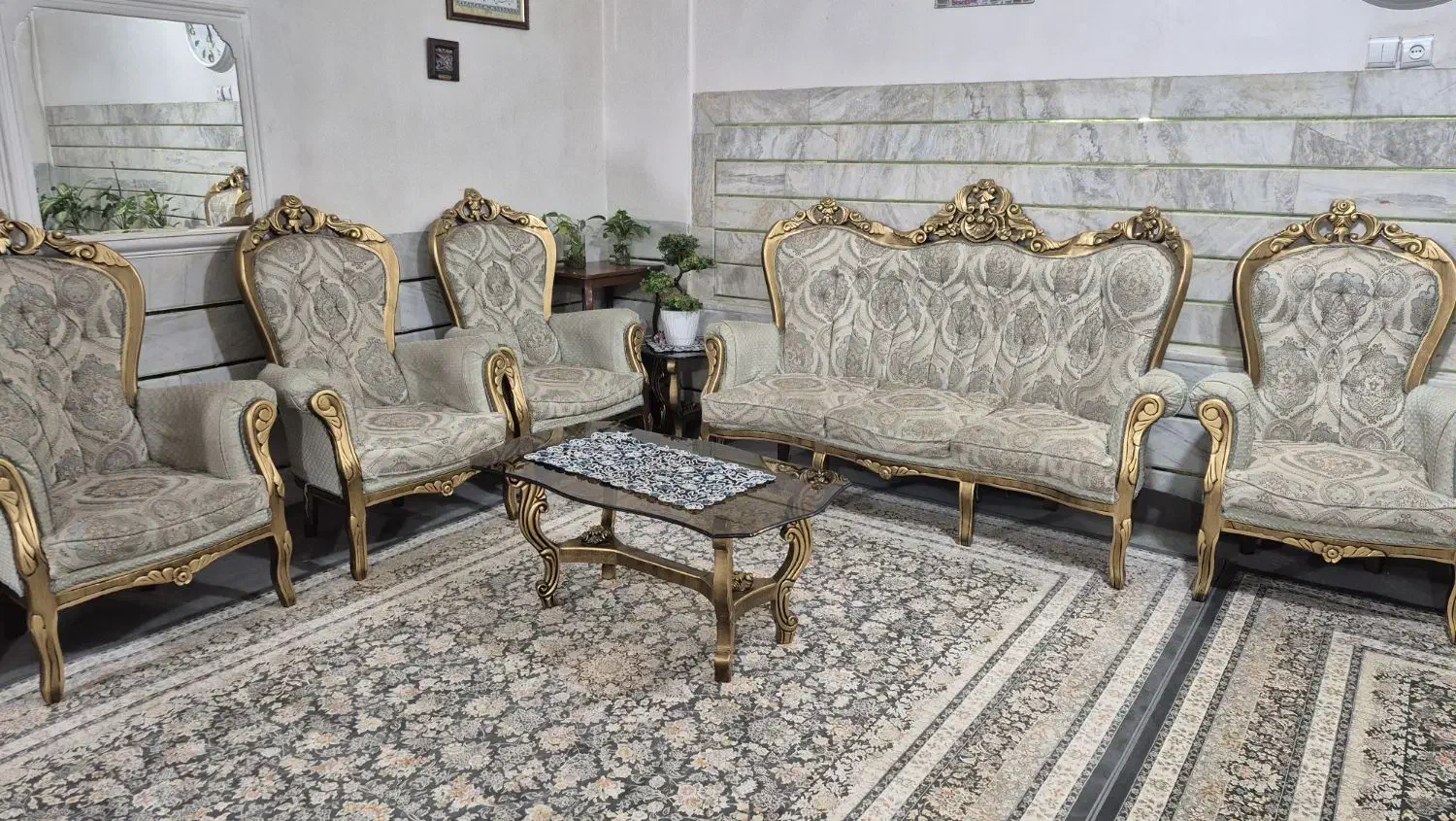 مبل سلطنتی|مبلمان خانگی و میز عسلی|داران, |دیوار