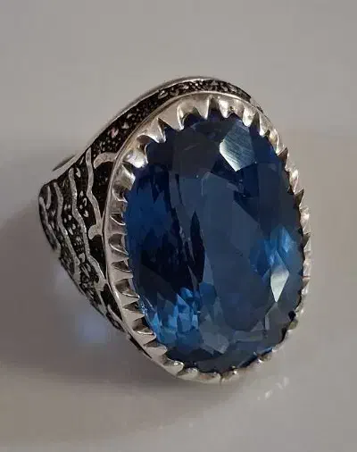 انگشتر نقره توپاز دستساز کلکسیونی|جواهرات|اصفهان, زاجان|دیوار