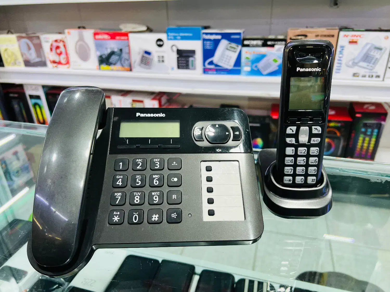 تلفن پاناسونیک مدل ۶۴۵۸ ثابت وبیسیم|تلفن رومیزی|بانه, |دیوار