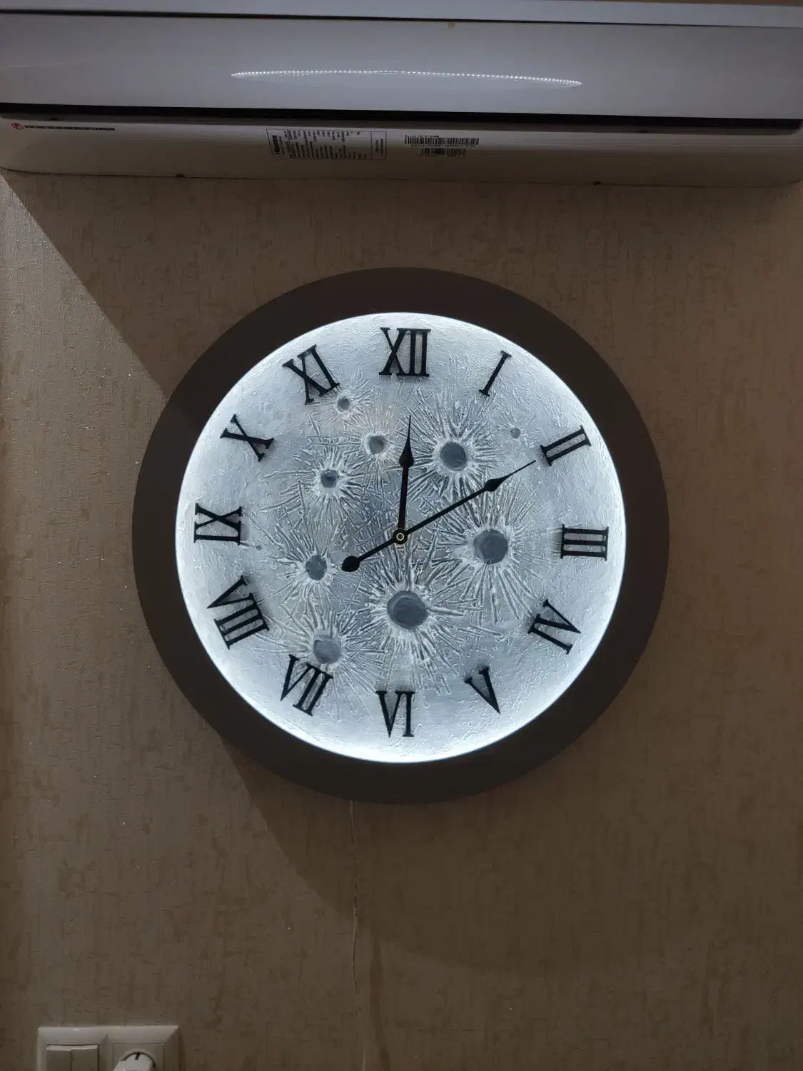 تابلو ساعت و ماه ( شیشه دار ) کد 1|ساعت دیواری و تزئینی|دلیجان, |دیوار