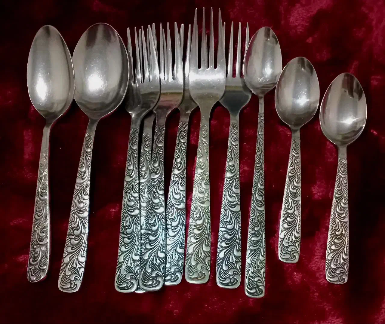 70 ساله قاشق چنگال عتیقه ضخیم محکم زیبا|ظروف سرو و پذیرایی|تهران, والفجر|دیوار