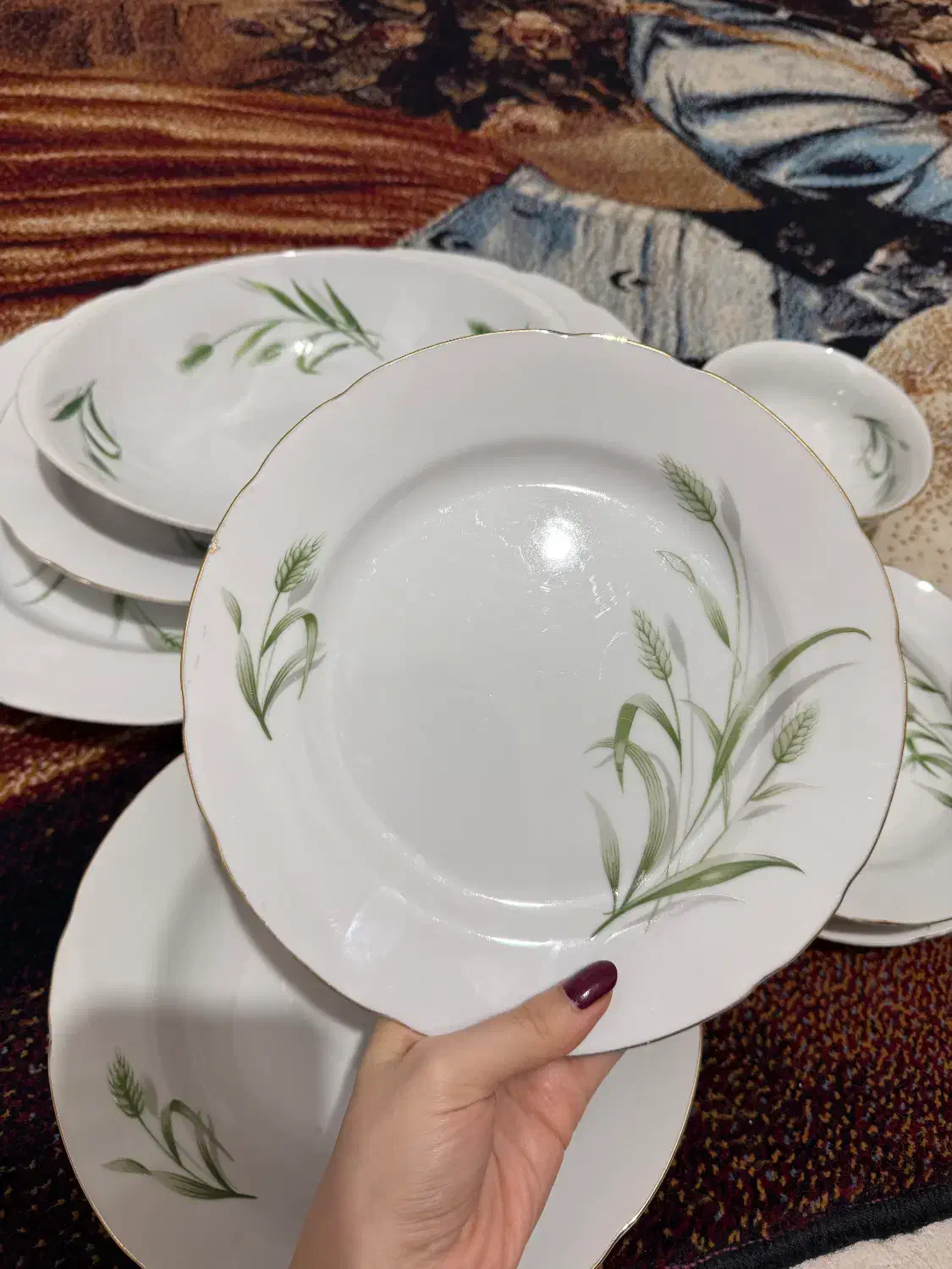 ظروف گل گندم|سرویس روتختی|بابل, |دیوار