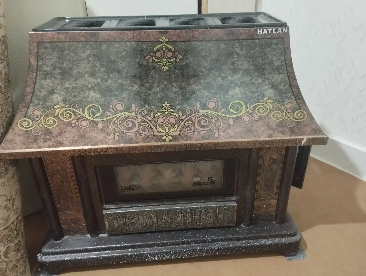 بخاری شومینه سایز بزرگ|بخاری، هیتر، شومینه|میانه, |دیوار