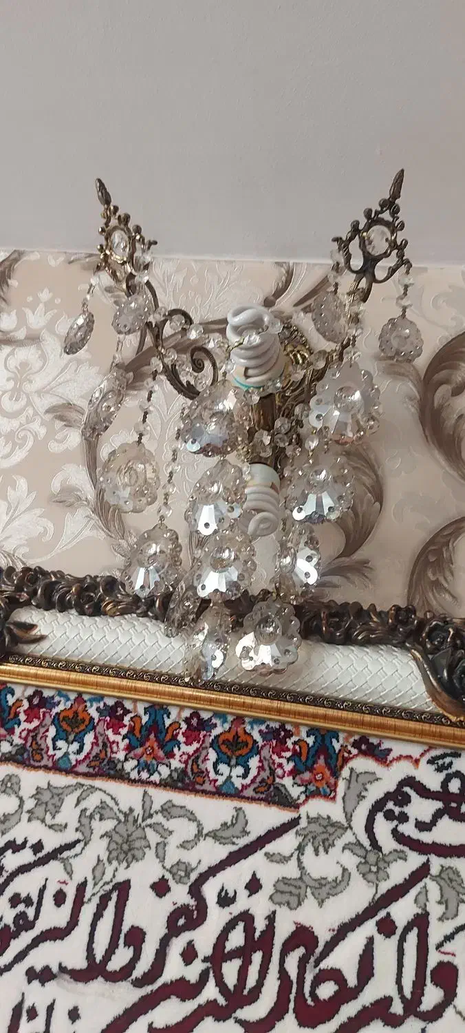 لوستر برنز سنگین وزن۱۲ شاخه|لوستر و چراغ آویز|اردبیل, |دیوار