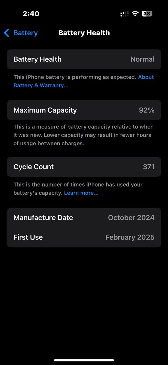 آیفون ۱۶ پرو مشکی در حد نو رجیستر شده|موبایل|تهران, پرستار|دیوار