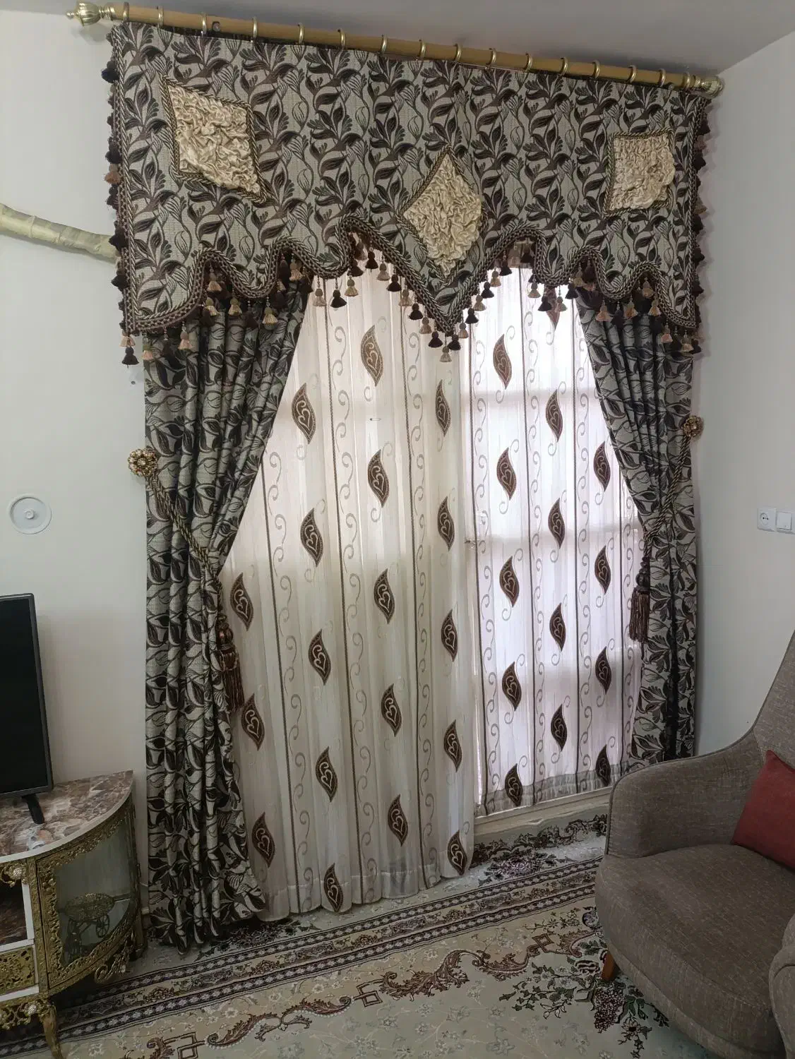 پرده با والان|پرده، رانر، رومیزی|ساوه, |دیوار