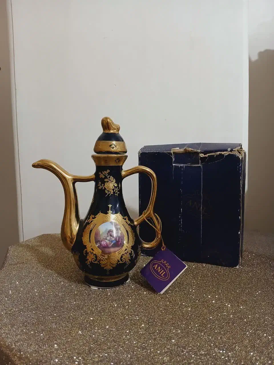 گلاب پاش لیلی مجنون دنسی سورمه ای آنیل|کلکسیون اشیاء عتیقه|کرج, حصارک بالا|دیوار