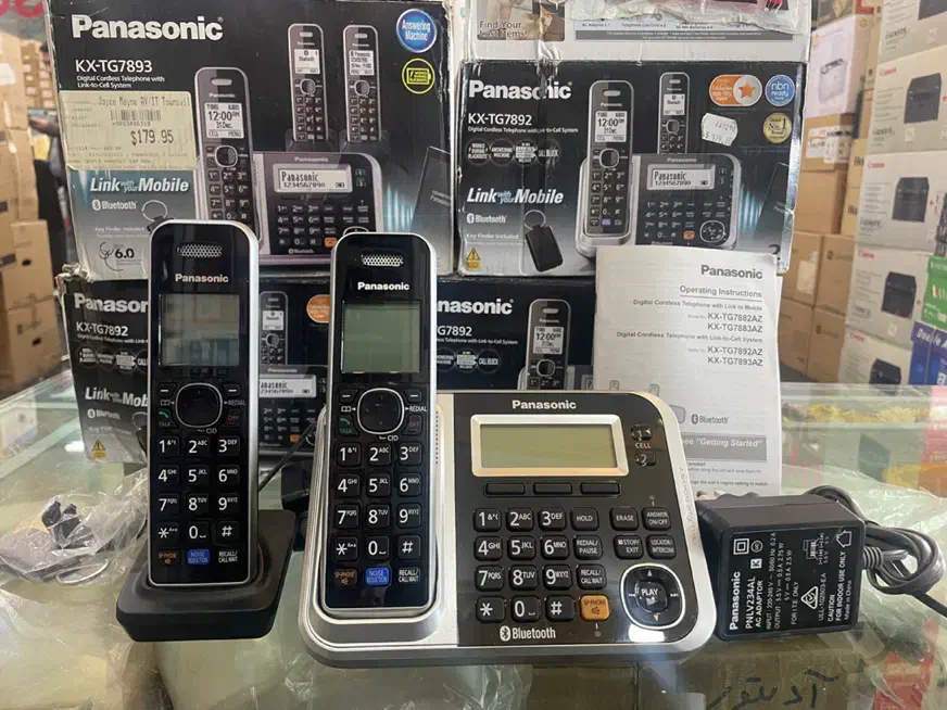 تلفن بیسیم پاناسونیک 2 گوشی منشی بلوتوثKX-TG7892آک|تلفن رومیزی|تهران, ایرانشهر|دیوار