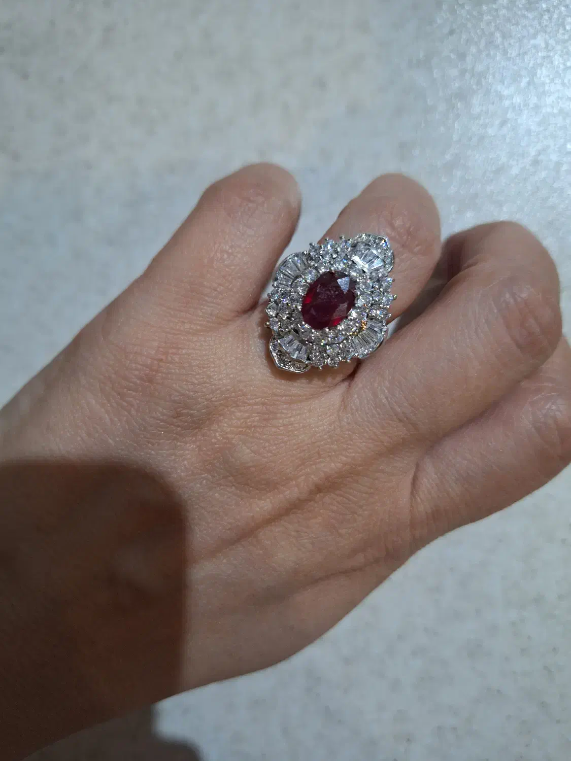 سرویس نقره با سنگ یاقوت اصل وابکاری طلا|جواهرات|تهران, کوی بیمه|دیوار