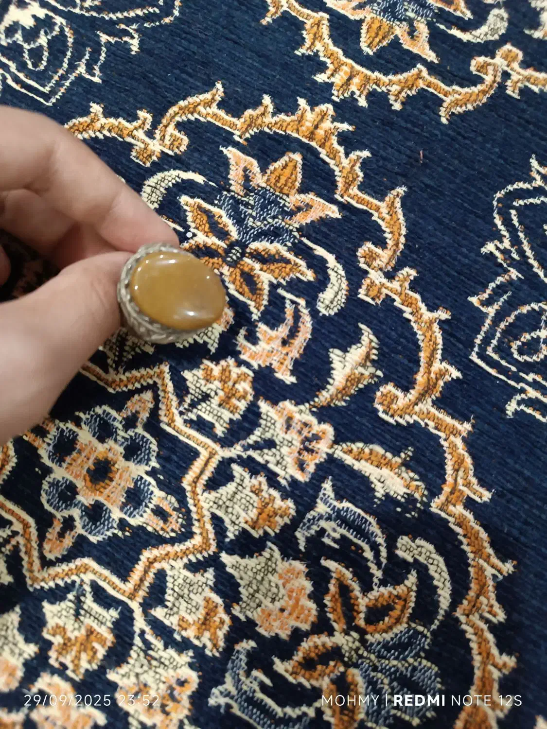 انگشتر عقیق چاسپر رکاب سلیندری درجه یک|جواهرات|اهواز, عین ۲|دیوار