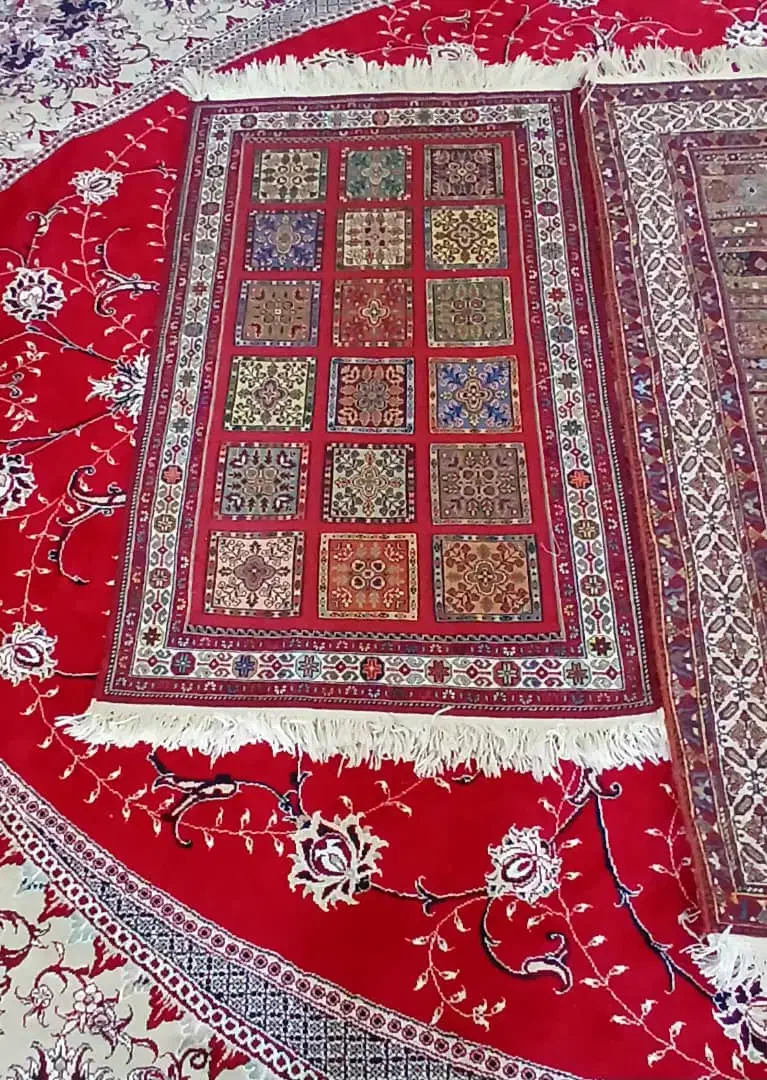 گلیم سوزنی شیرکی پیچ|گلیم، جاجیم، گبه|سیرجان, |دیوار