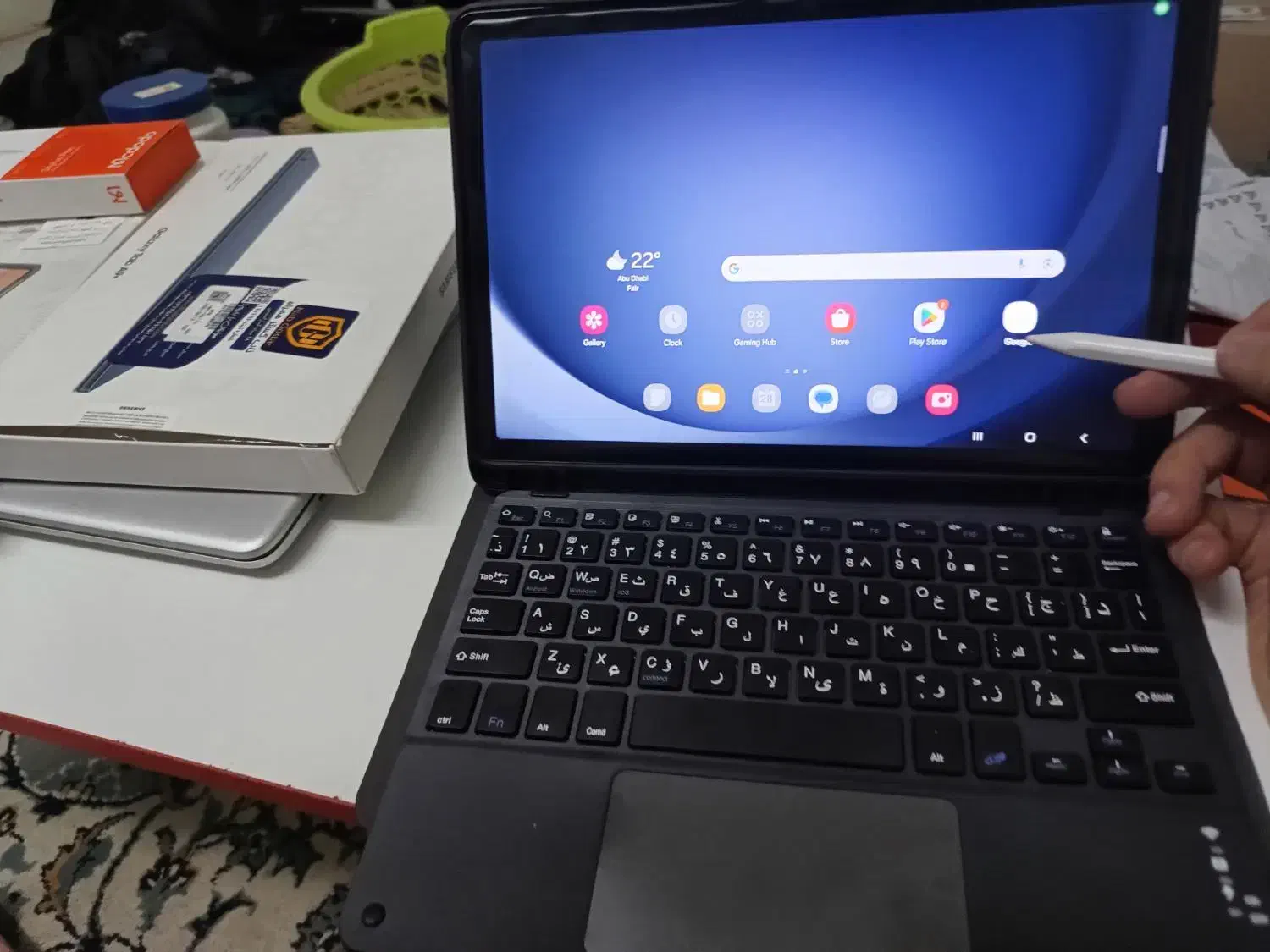 تبلت A9 plus سامسونگ به همراه کیبورد و قلم و کیف|تبلت|تهران, مینای شمالی (مخبر)|دیوار