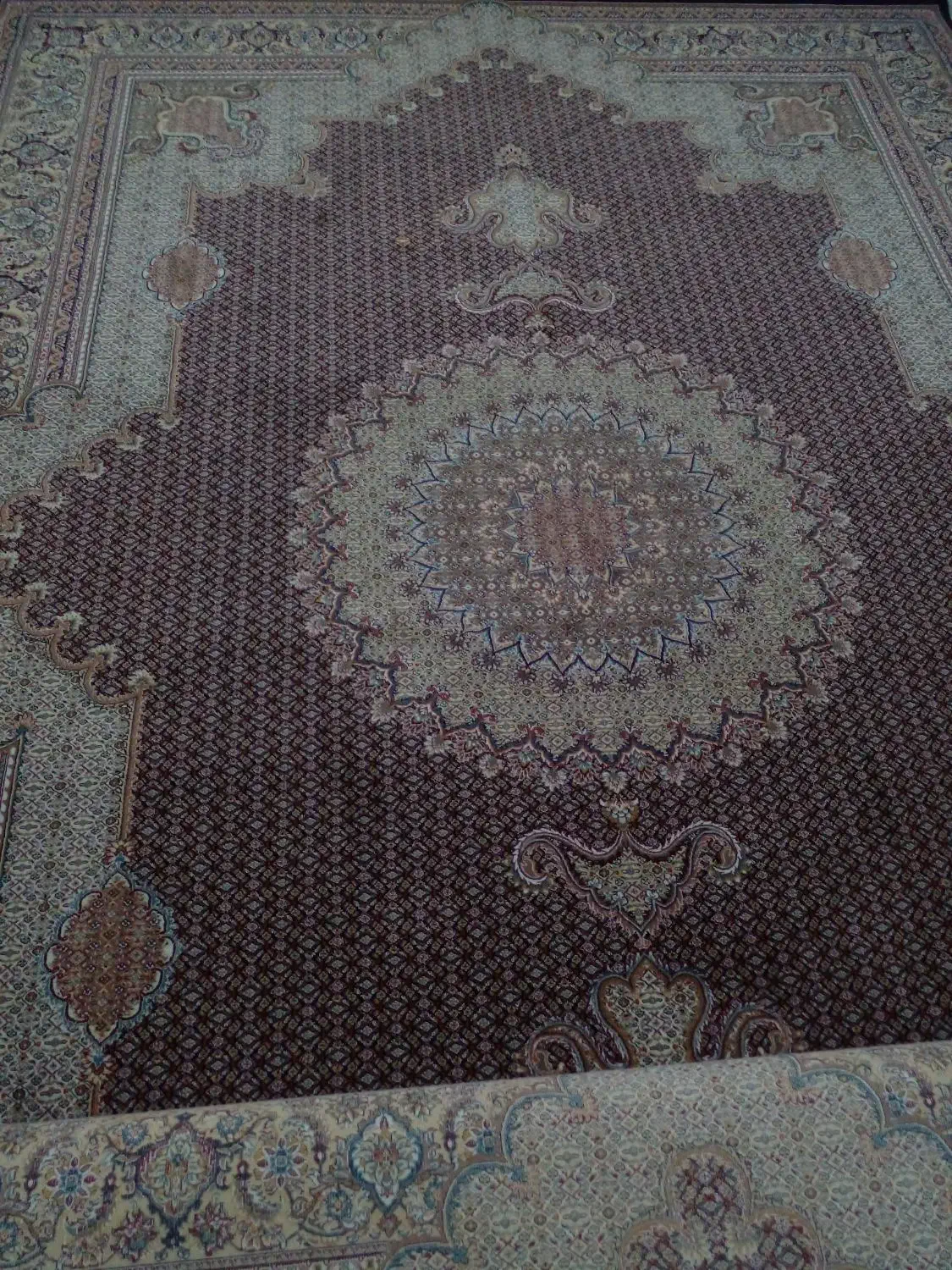 فرش ۹متری جفت بیم سرمه ای در حدنو|فرش|شازند, |دیوار