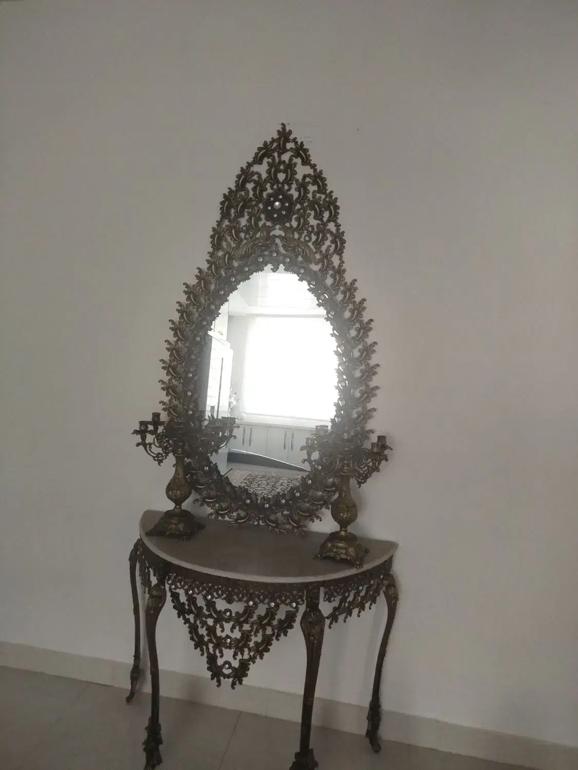 آینه و کنسول طرح برنز|آینه|سنندج, |دیوار