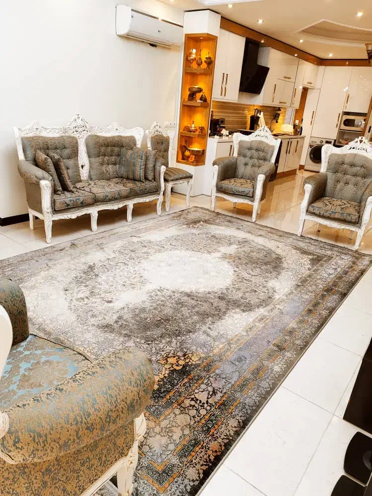 یک دست مبل ۹ نفره استیل همراه با ناهارخوری ۸ نفره|مبلمان خانگی و میز عسلی|گرگان, |دیوار