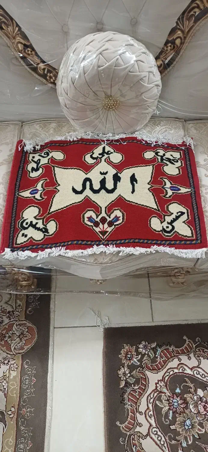 تابلو فرش عروسک و چوب لباسی بچه روشویی گلدان|تابلو فرش|اراک, |دیوار