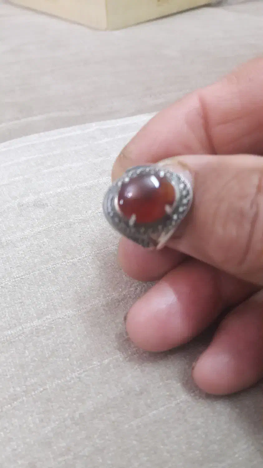 انگشتر نقره زنانه رکاب خارجی نگین یمن اصل|جواهرات|تهران, نیروی هوایی (پیروزی)|دیوار