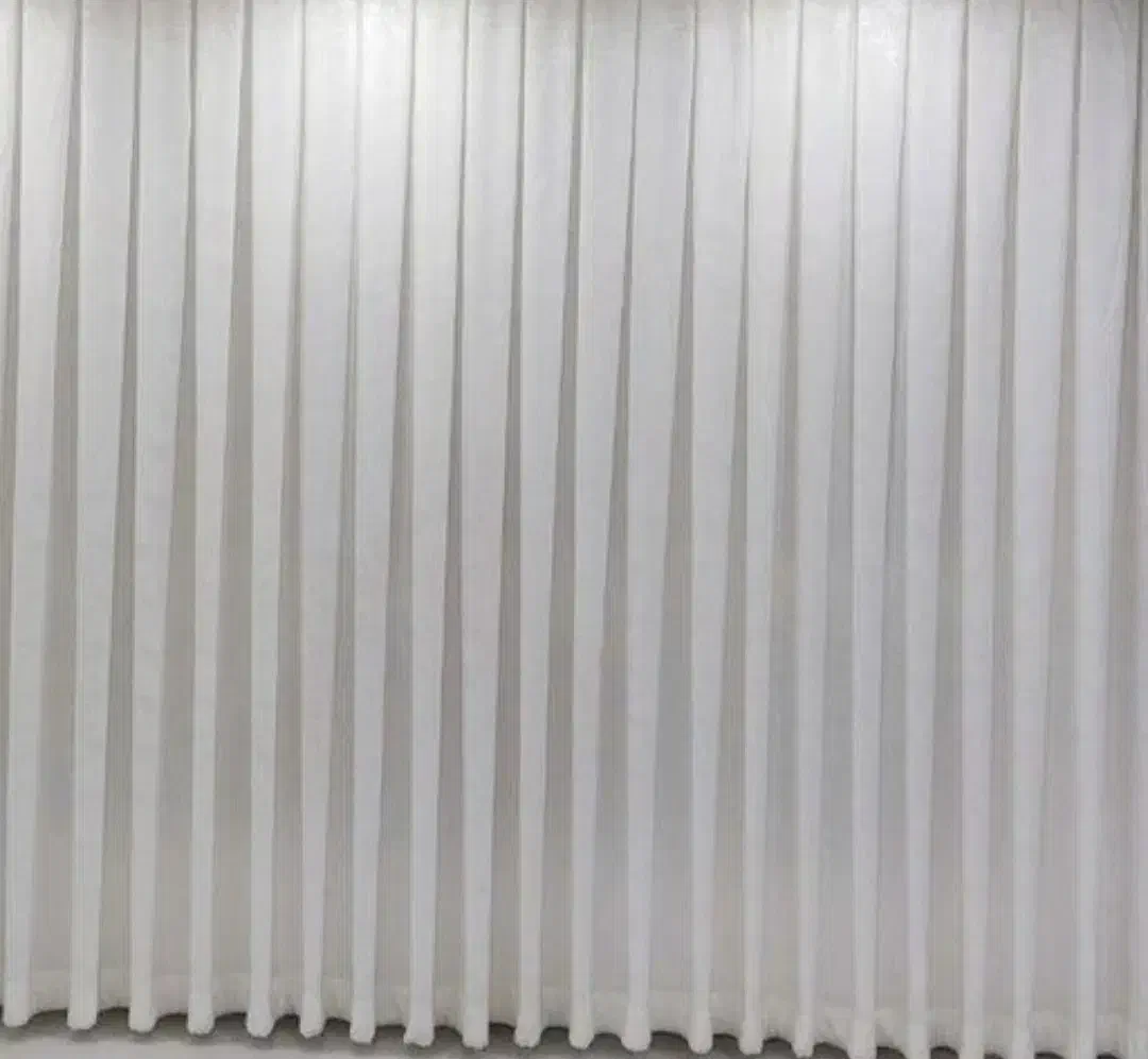 پرده حریر ساده سفید و سوسنی|پرده، رانر، رومیزی|نیشابور, هفده شهریور|دیوار